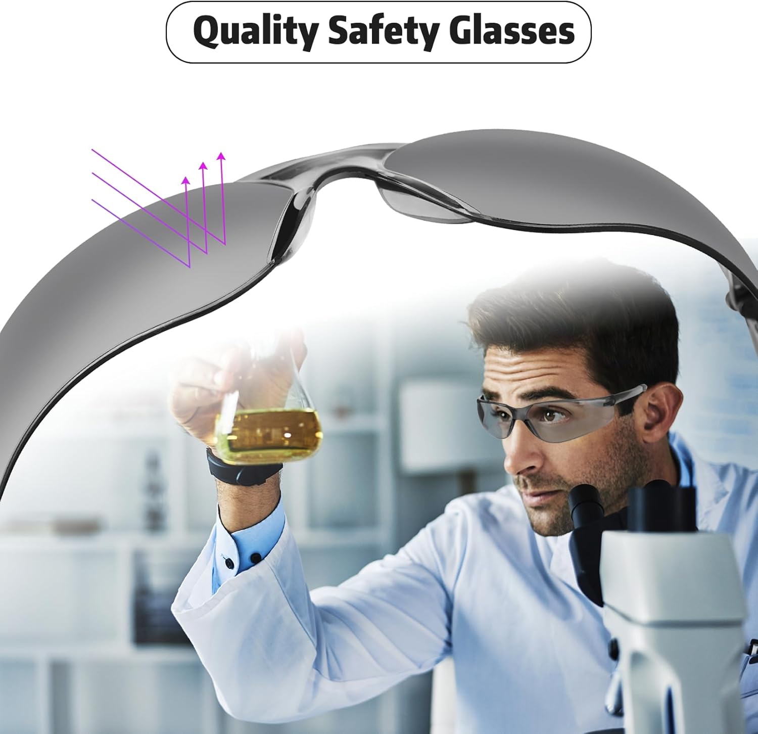 Salfboy Anteojos de seguridad para hombres y mujeres, ANSI Z87.1, anteojos de seguridad a granel con protección UV resistentes a los arañazos, 10