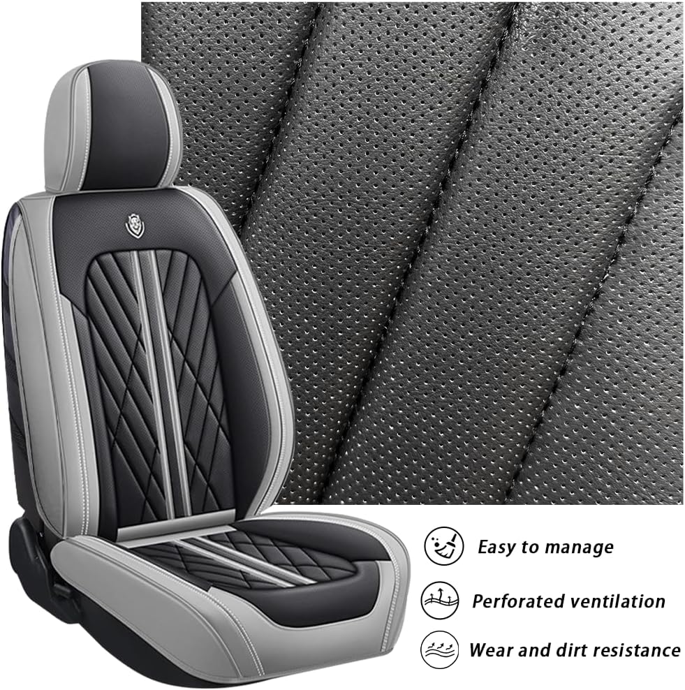 Funda de asiento de automóvil para Mazda CX-90 2024, 2 asientos, de piel napa, impermeable, antideslizante, compatible con bolsa de aire, fácil de