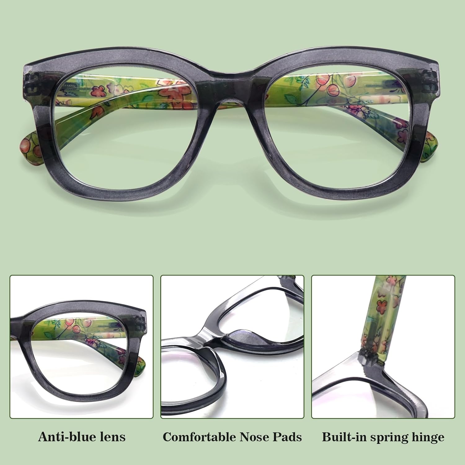 MAEOWN Oprah Style – Gafas de lectura para mujer, bloqueo de luz azul, paquete de 6 lentes para lectura de computadora, lentes de calidad de moda