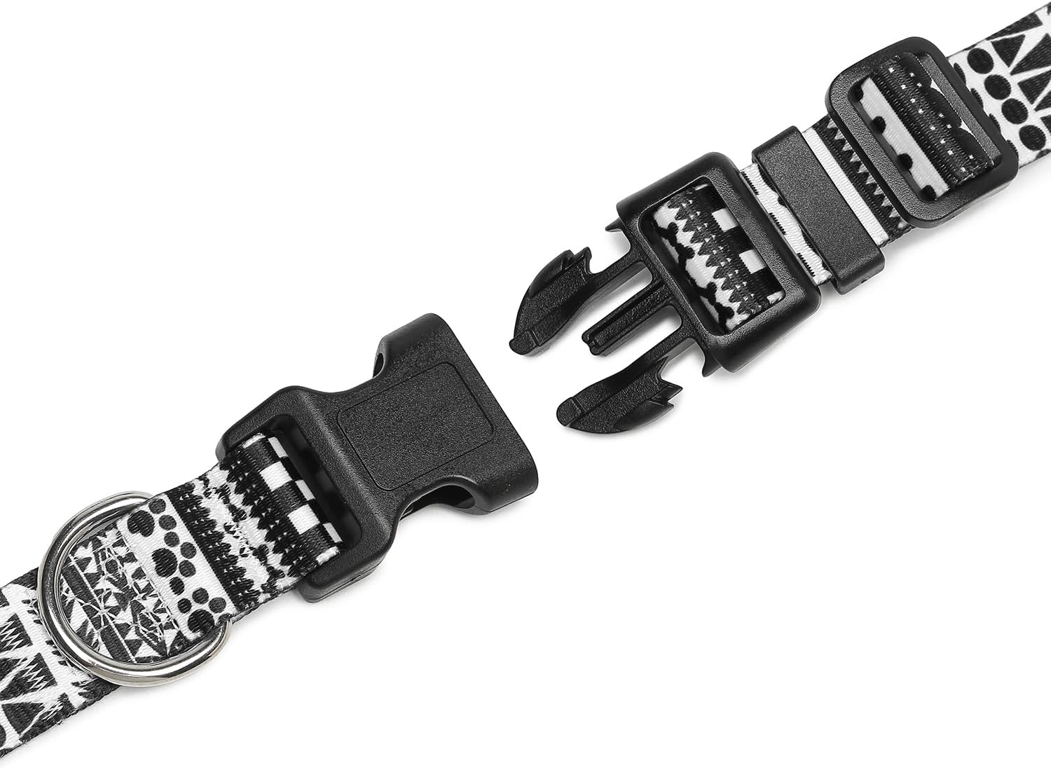 Collar ajustable para perro, patrones de diseño especial, collar de nailon suave cómodo y duradero para mascotas para perros pequeños, medianos y