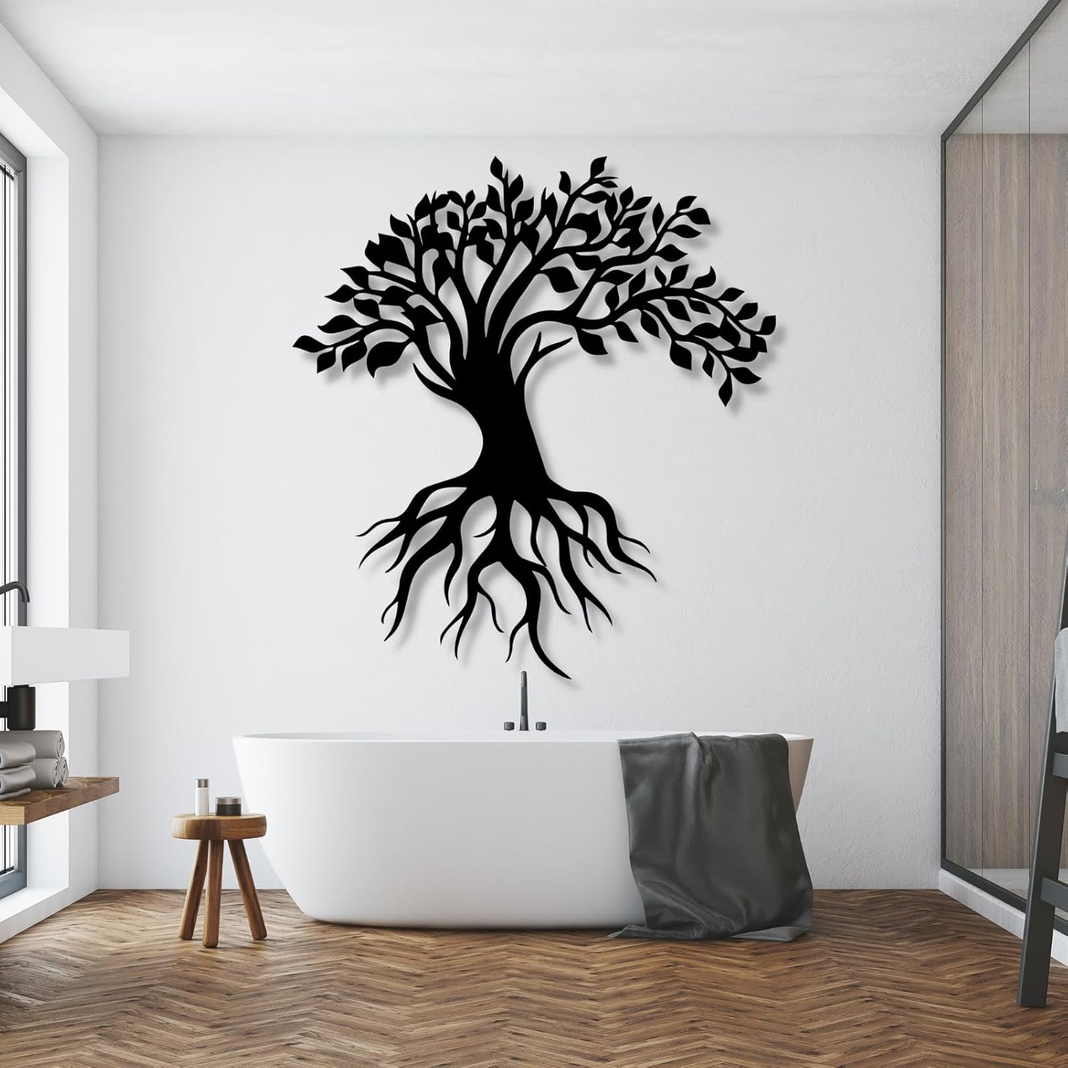 Decoración de pared de árbol de la vida, árbol de la vida, árbol de la vida, decoración de pared de árbol de metal grande, regalo de inauguración de