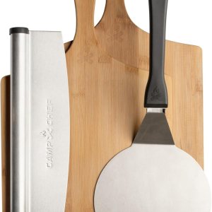 Camp Chef Kit de accesorios para pizza, incluye 2 cáscaras de pizza, 1 espátula de pizza y 1 cortador de pizza mecedora, kit de pizza premium para Camp Chef Kit de accesorios para pizza, incluye 2 cáscaras de pizza, 1 espátula de pizza y 1 cortador de pizza mecedora, kit de pizza premium para