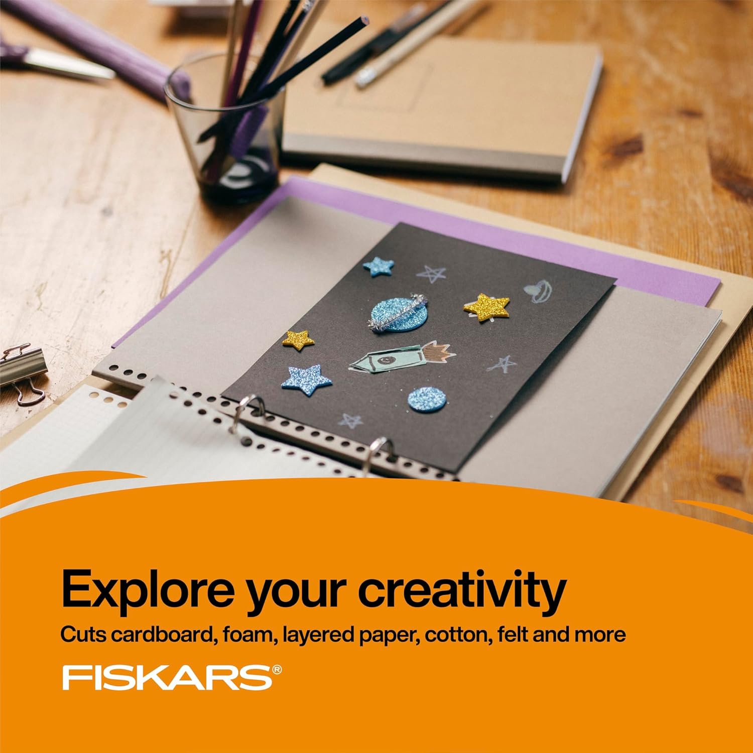 Fiskars Tijeras para estudiantes, color azul (7 pulgadas)