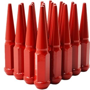 20 tuercas de llanta Red Hot Spike  M14 x 1.5  4.5 pulgadas de alto sólido con clavos + llave  Compatible con todos los modelos Ford Mustang 20 tuercas de llanta Red Hot Spike  M14 x 1.5  4.5 pulgadas de alto sólido con clavos + llave  Compatible con todos los modelos Ford Mustang