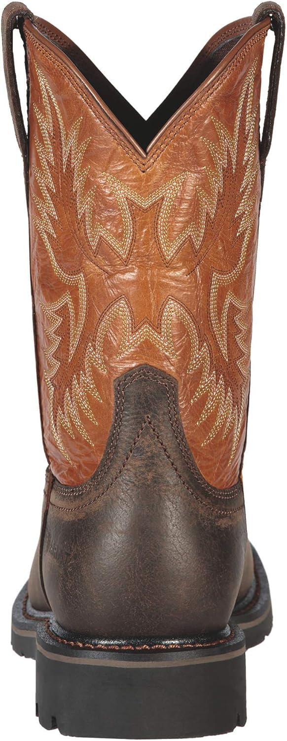 ARIAT Sierra – Botas de trabajo con punta cuadrada ancha y punta de acero para hombre