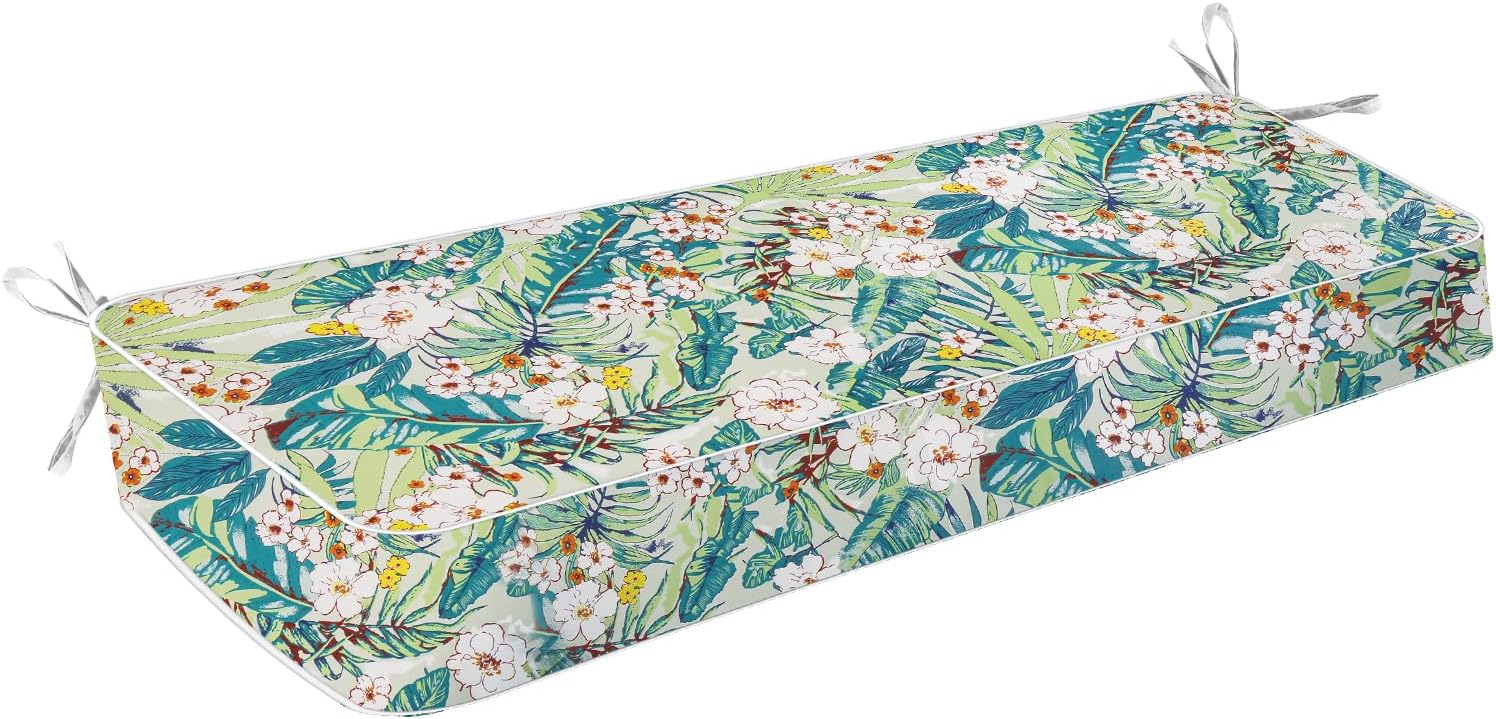 1 paquete de fundas lavables para cojines de exterior de 48 x 18 x 3 pulgadas, fundas de asiento resistentes al agua, fundas para muebles de patio
