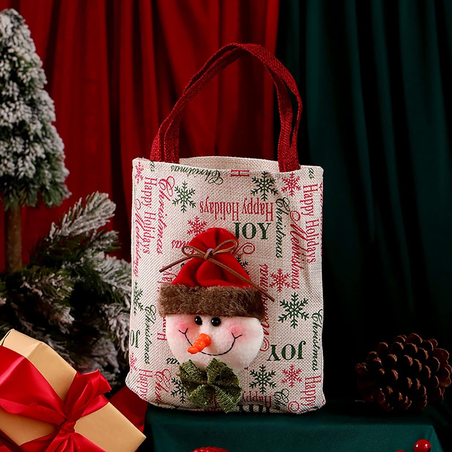 Cesta de lavandería Cesta de decoración de Navidad Bolsa de suministros de Navidad Centro comercial de hotel, librería de decoración para niños,