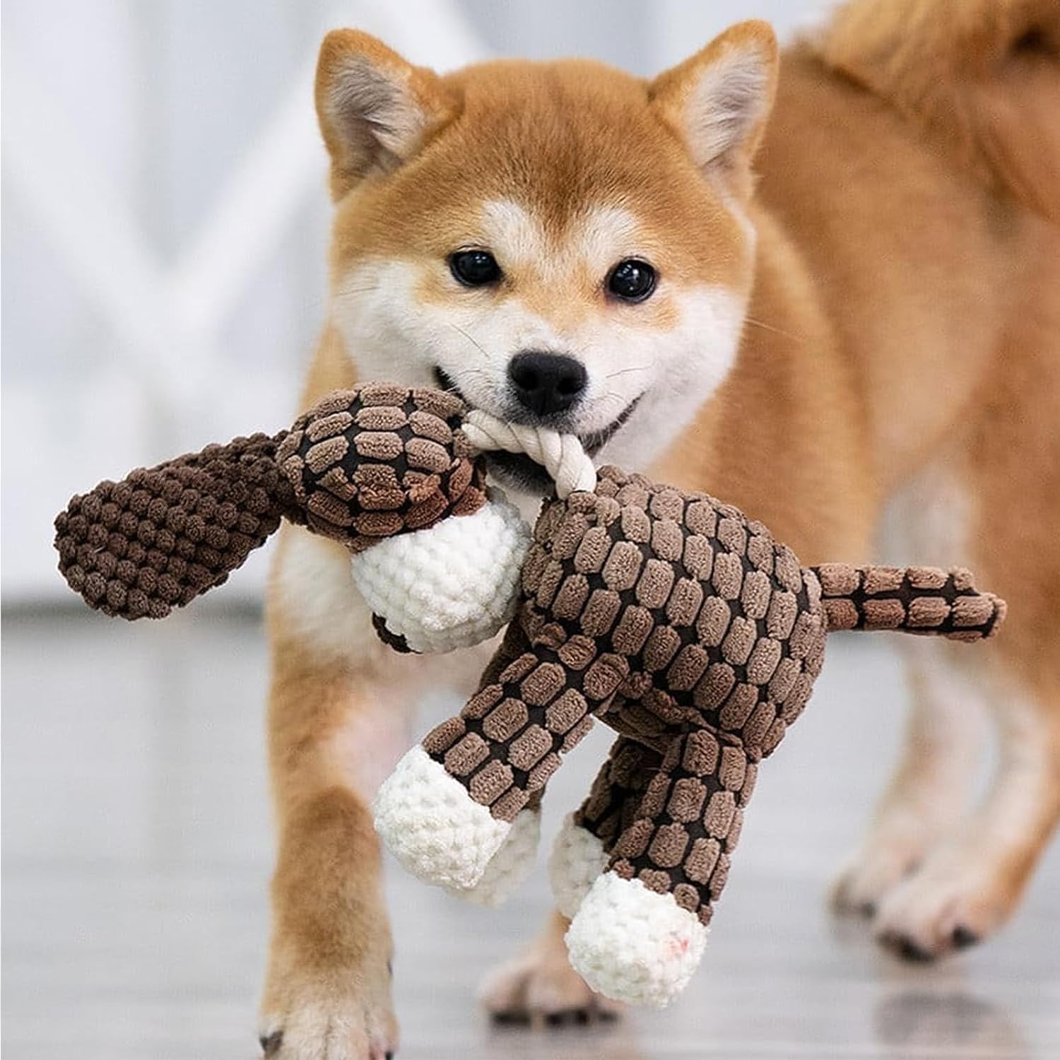 QKKO Robustplush – Juguete chirriante inmortal para masticadores agresivos, juguete chirriante de peluche para dentición de cachorros, juguetes
