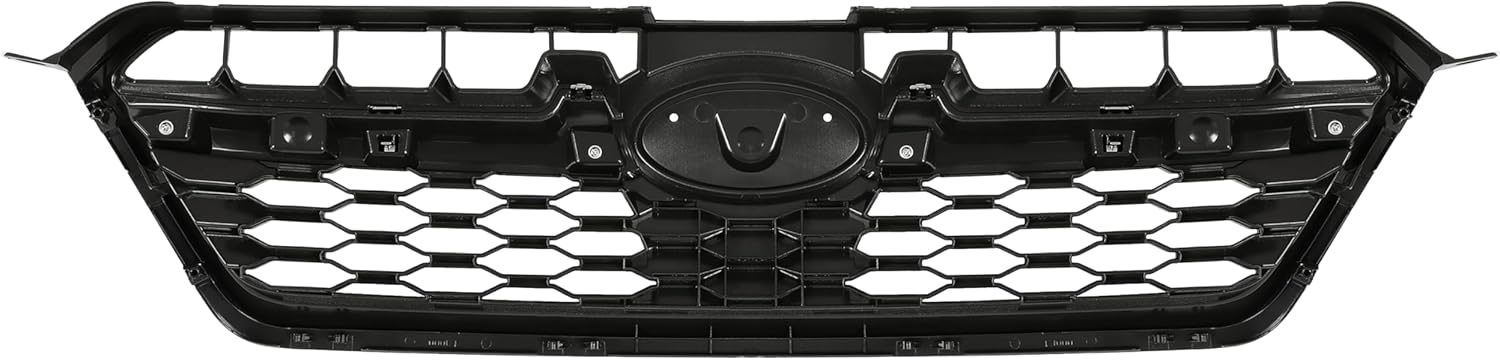 HECASA Parrilla delantera compatible con Subaru Impreza 20112 2013 2014 91122FJ000 SU1200158 Conjunto de parrilla de parachoques negro+plateado