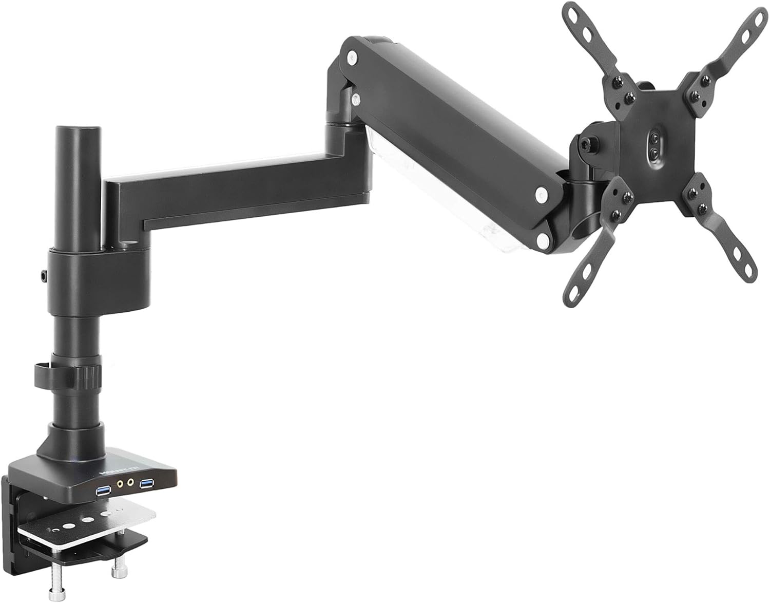 Mount-It! Soporte de escritorio para monitor ultraancho, soporte de monitor único para monitores pesados de hasta 35 pulgadas y 33 libras,