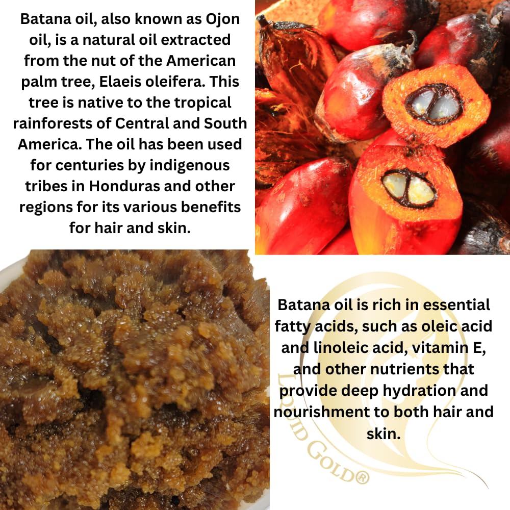 Aceite de crecimiento del cabello Batana 100% natural, crudo y sin refinar para un crecimiento saludable del cabello