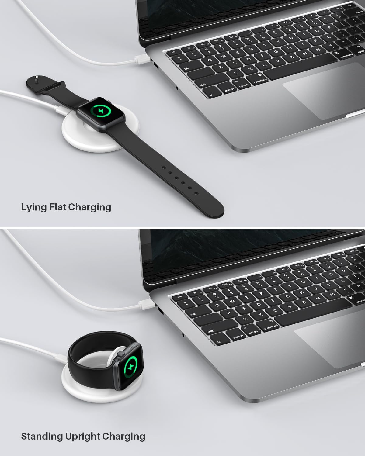 Diseñado para cargador de Apple Watch, cargador magnético portátil para iWatch con cable de carga, soporte de cargador plegable de reloj rápido para