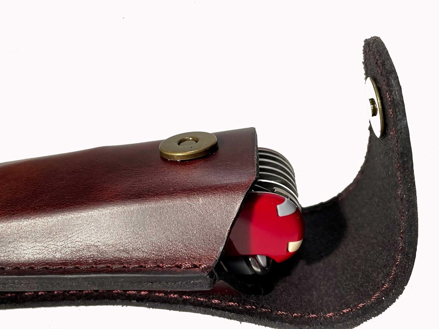 Funda de piel auténtica personalizada, compatible con Victorinox, navaja suiza (5-8 capas) Huntsman, Swiss Champ, Hiker, Climber, con trabilla para