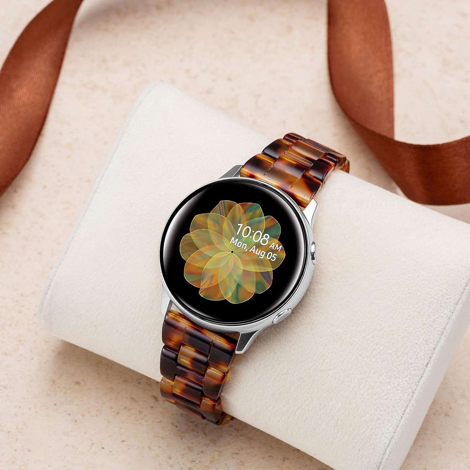 SaNgaiMEi Correa de resina de 0.787 pulgadas compatible con Samsung Galaxy Watch 6Galaxy Watch 5Galaxy Watch 4 de 1.575 pulgadas, 1.732