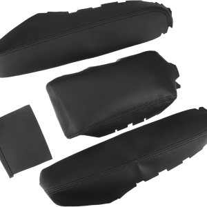A ABSOPRO Funda protectora para reposabrazos de piel sintética negra de repuesto para Honda Civic 2016-2021 (juego de 1) A ABSOPRO Funda protectora para reposabrazos de piel sintética negra de repuesto para Honda Civic 2016-2021 (juego de 1)