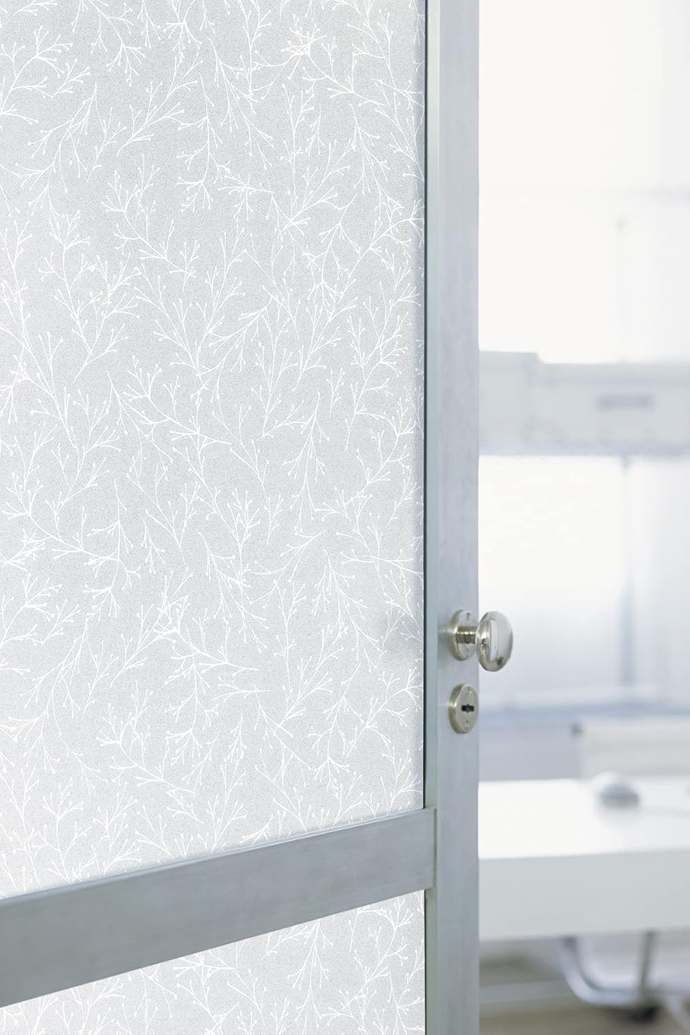 Artscape Twiggy – Película de privacidad para ventana, patrón de vidrio texturizado, no adhesiva, protección UV, fácil de aplicar y quitar, 24 x 36