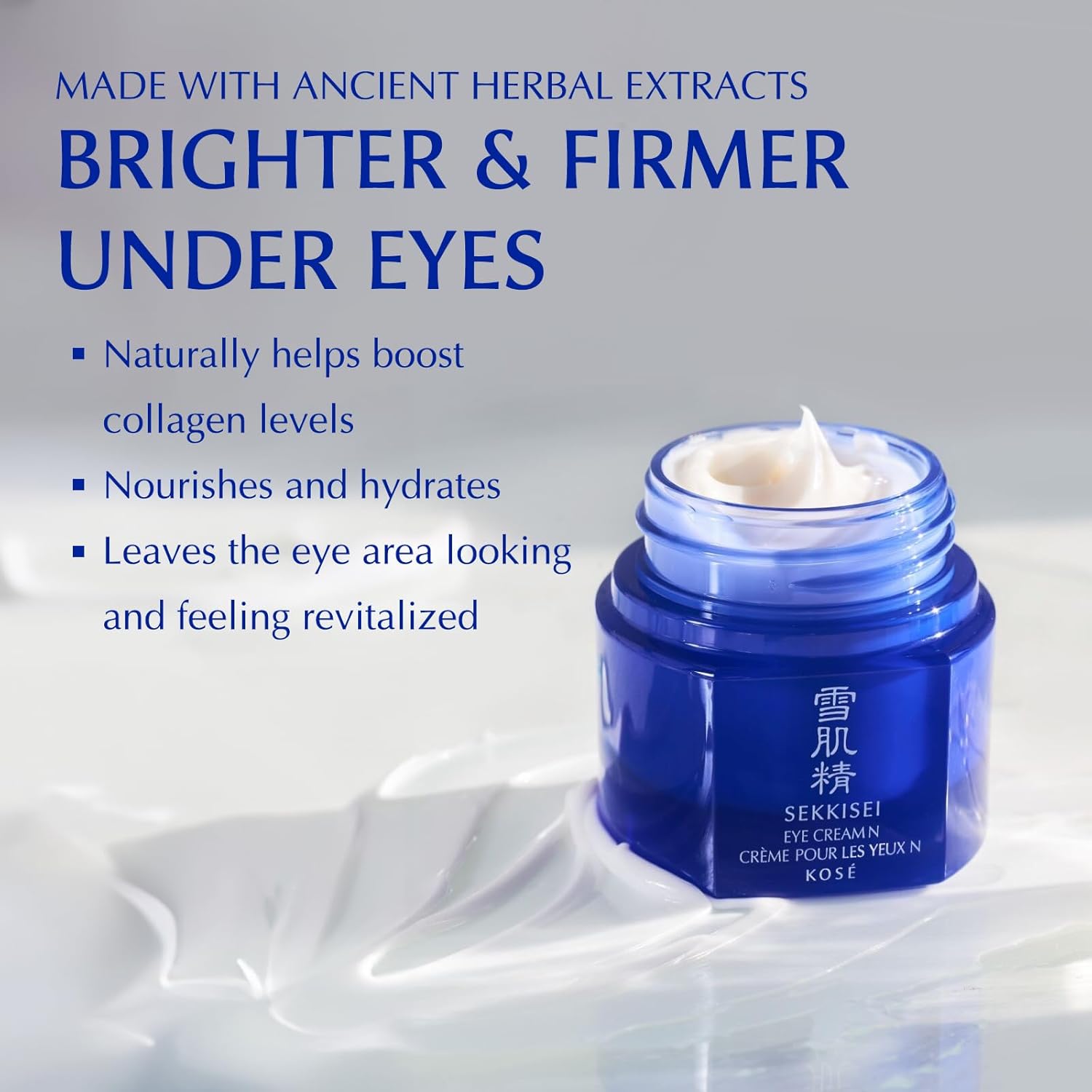 SEKKISEI Crema para ojos, ceramida y crema hidratante potenciadora de colágeno, 0.07 onzas