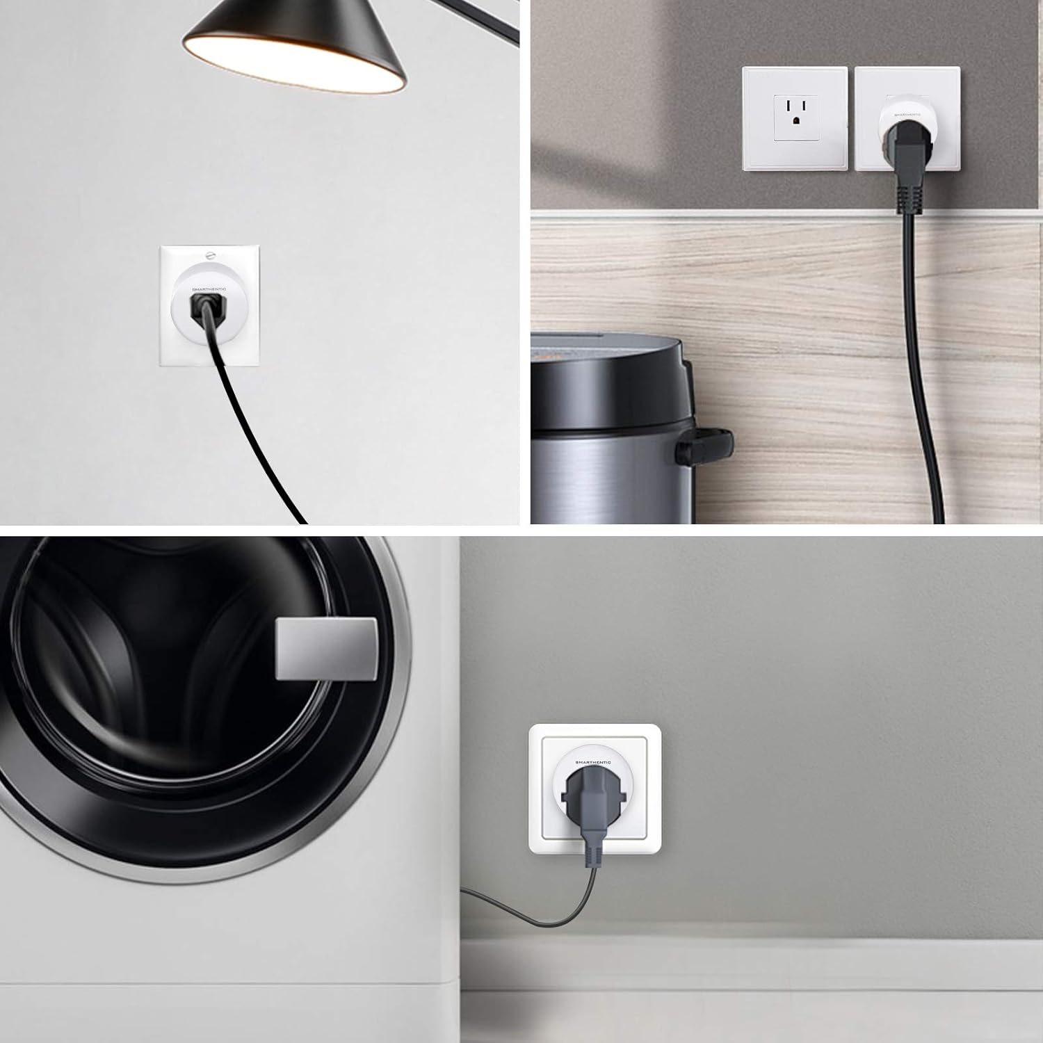 Temporizadores de luz inteligentes programables para interiores, interruptor de luz WiFi, Tienda Alexa Google Home Voice, aplicación y control