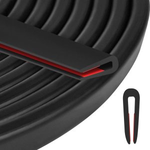 ToLanbbt Canal en U de borde de goma, protector de borde de chapa autoadhesiva, tira de sellado EPDM para puertas de automóvil, placas de acero, ToLanbbt Canal en U de borde de goma, protector de borde de chapa autoadhesiva, tira de sellado EPDM para puertas de automóvil, placas de acero,