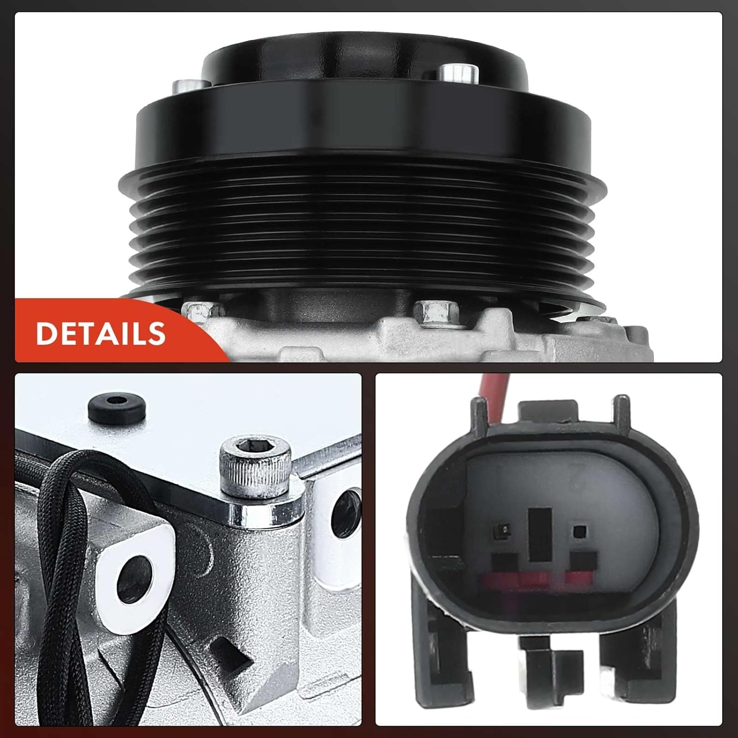 A-Premium Compresor de aire acondicionado con embrague compatible con Mercedes-Benz SL500 2006-2006, SL55 AMG 2003-2008