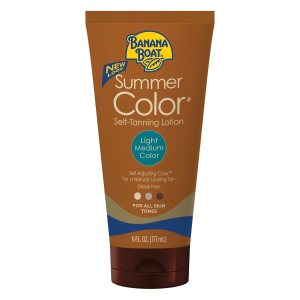 Loción auto bronceadora para color de verano Banana Boat, LightMedium Loción auto bronceadora para color de verano Banana Boat, LightMedium