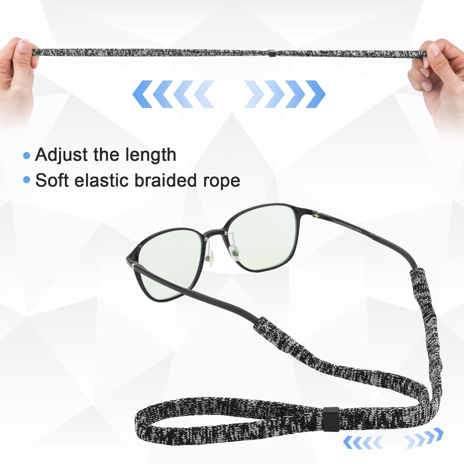 BOXOB 6 correas para lentes, cuerdas ajustables para gafas de sol, cordón para natación, buceo, actividades de equitación al aire libre (6 colores),