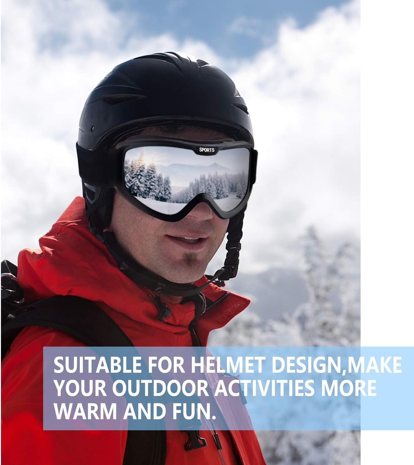 Snow Goggles Ski Goggle for Man Women Frameless Motorcycle Snowboarding Goggles for Skiing Climbing Snowboarding