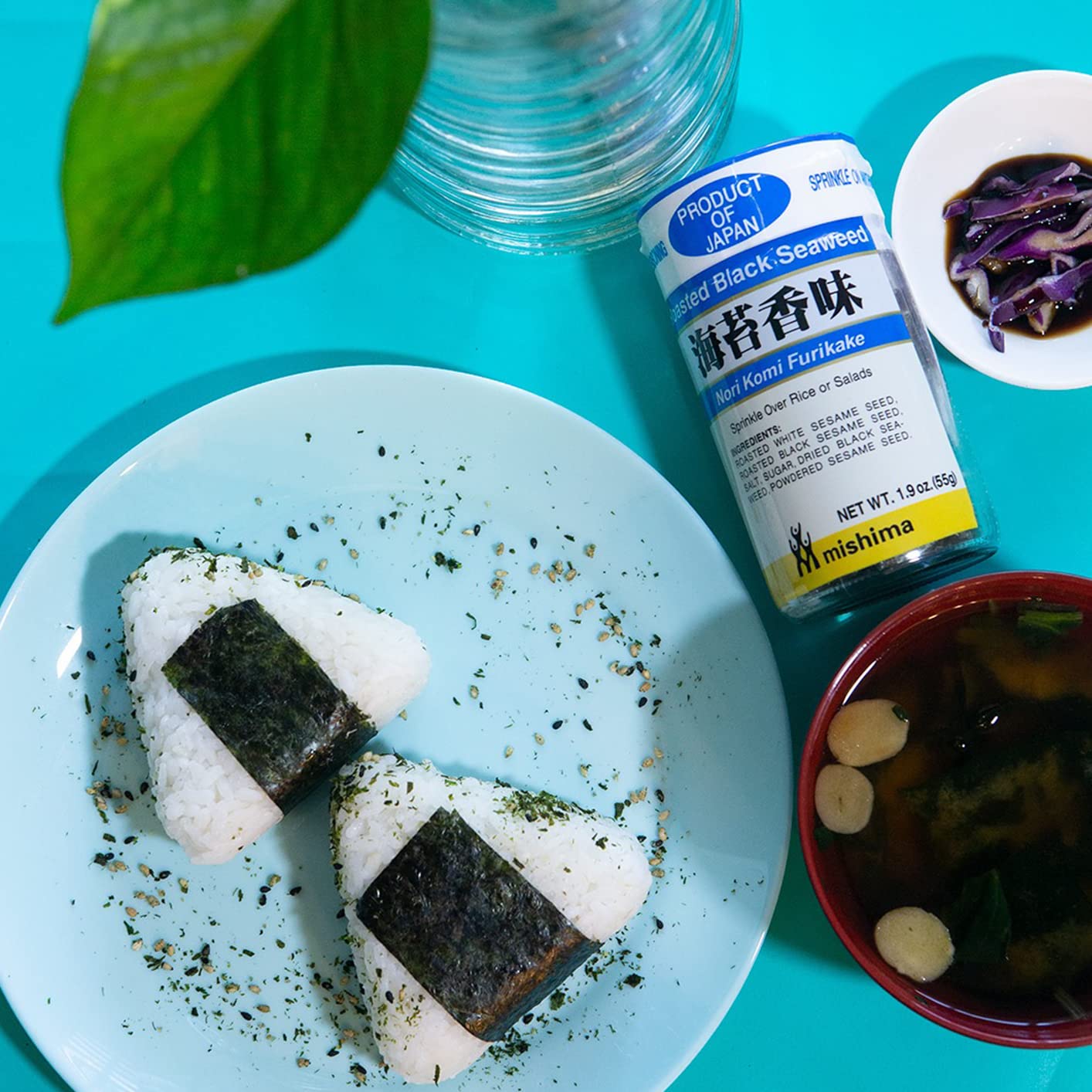 Mishima Katsuo Mirin  Condimento de arroz Furikake  Algas y sésamo preparados  Producto de Japón (paquete de 5)