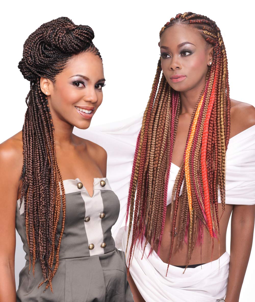 Realistic  Trenza X-Pression original de 84 pulgadas  100% Kanekalon (paquete de 5, NORANGE)