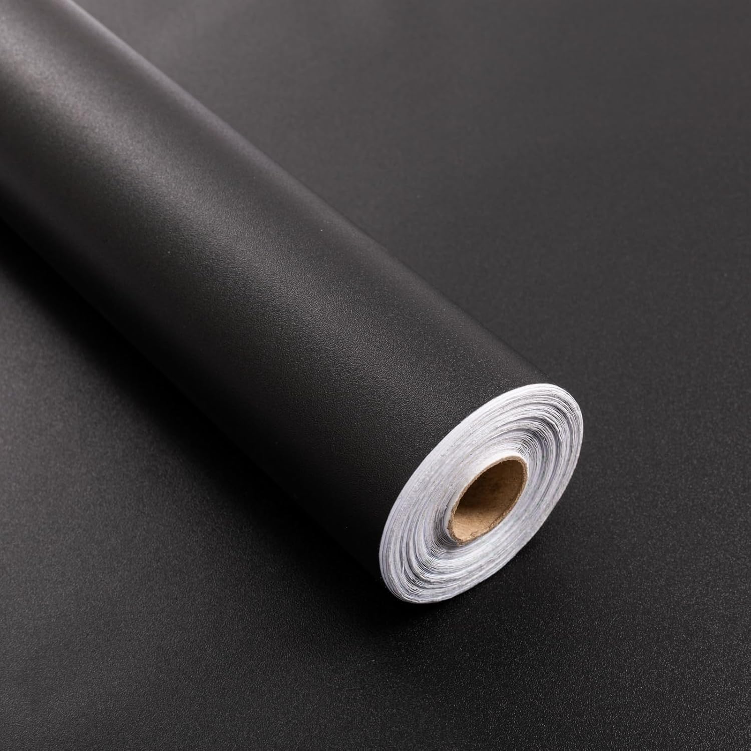 Papel tapiz negro para despegar y pegar de 15.7 x 78.7 pulgadas, papel adhesivo negro para encimeras, película autoadhesiva decorativa para