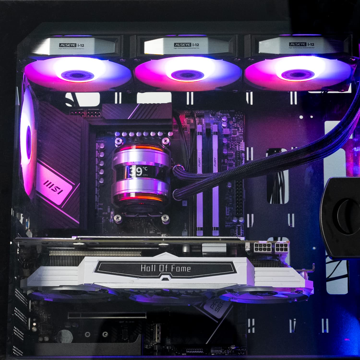 ALSEYE Infinity i360 AIO – Enfriador líquido para CPU, sistema de bombas duales, enfriador de agua de CPU con pantalla de visualización de