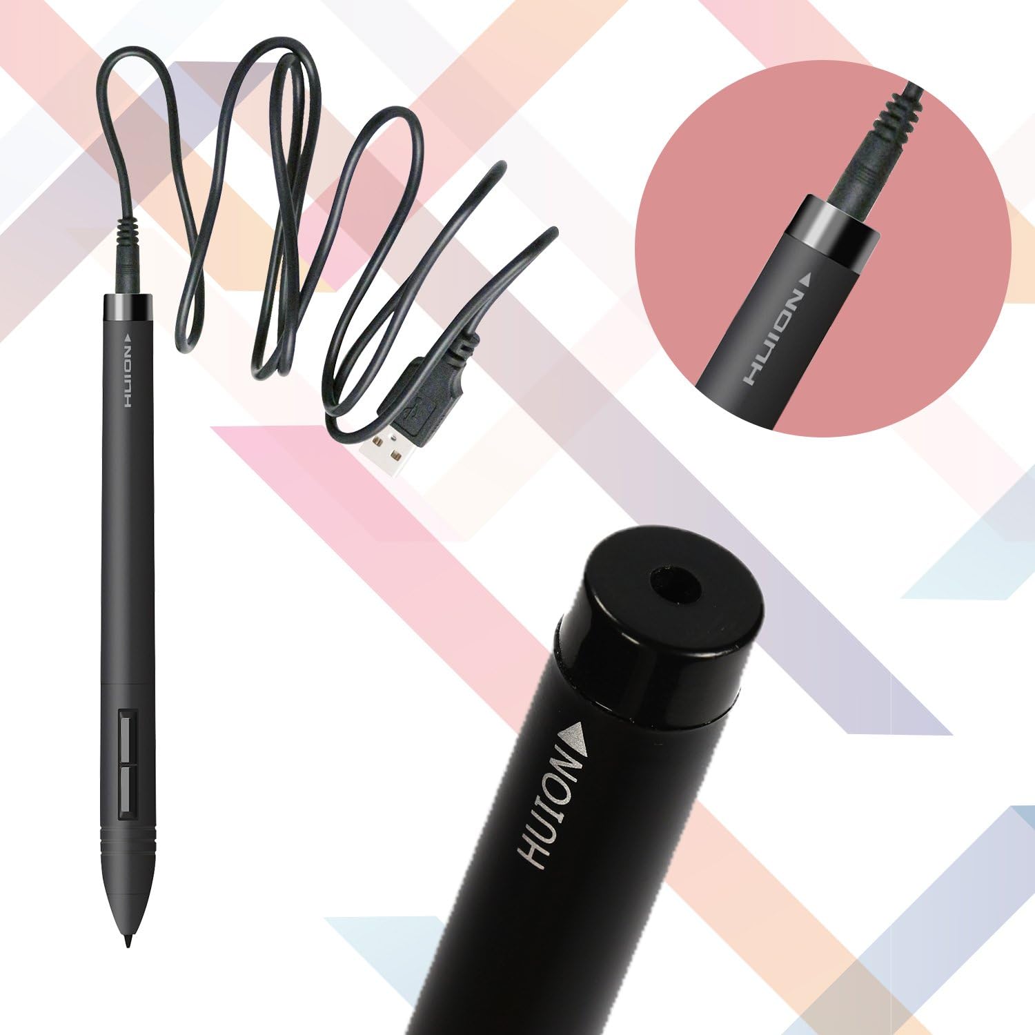 HUION Cable de carga Gráficos Dibujo Tablet Pluma recargable P80-3.28 pies (3.3 ft)