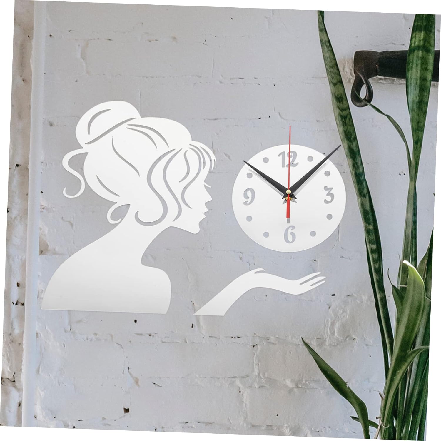 IMIKEYA 2pcs Girls Mirror Wall Clock Black Wall Clock Modern Wall Decor Home Wall Decor Farmhouse Wall Clock Modern Wall Clock Reloj De Pared