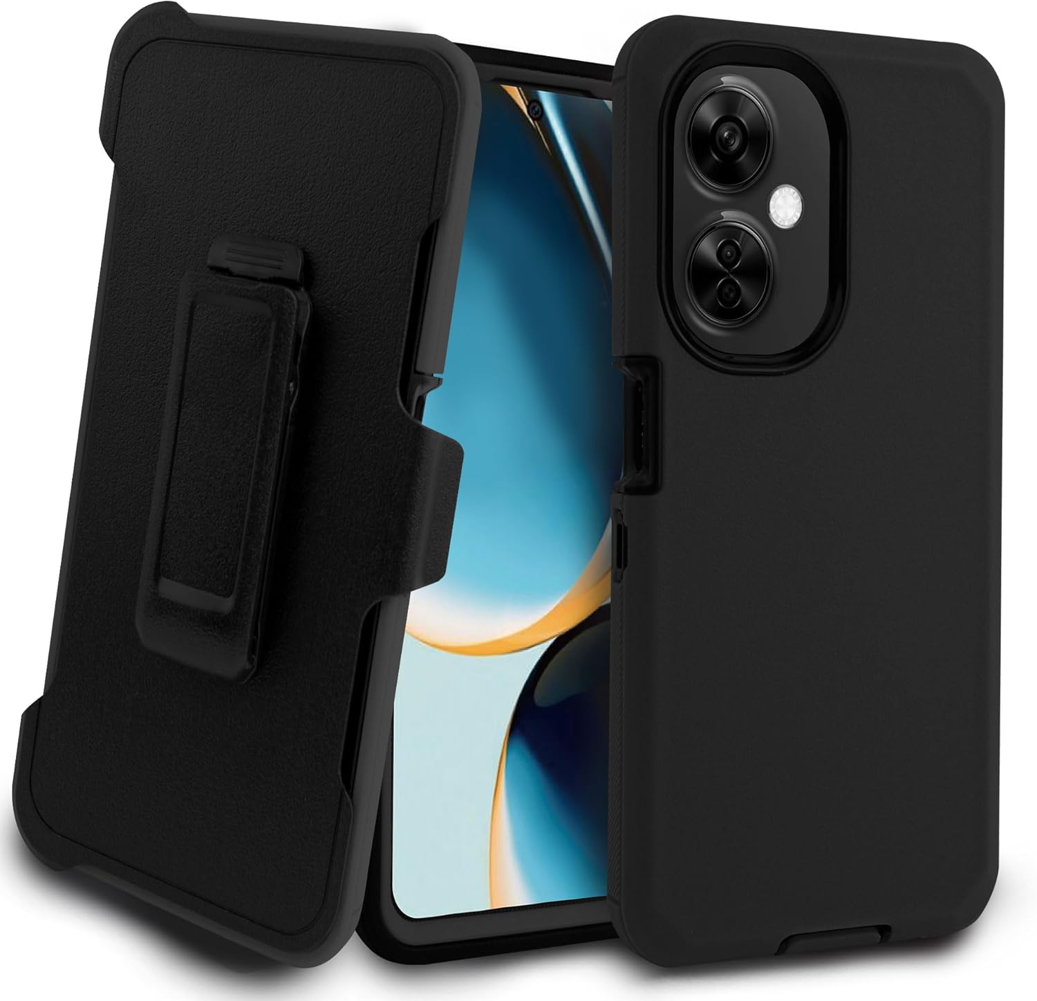 6goodeals Funda para Oneplus Nord N30 5G, Defender Case Heavy Duty a prueba de golpes a prueba de polvo con clip para cinturón Funda protectora