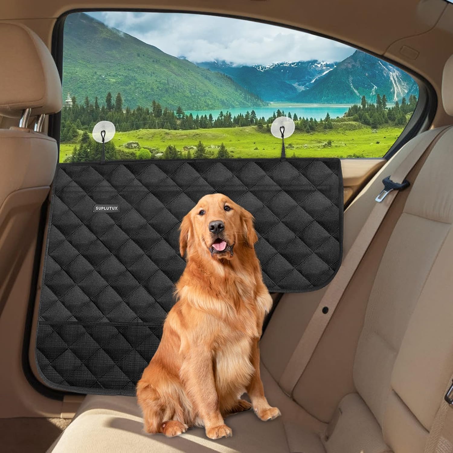SuplutuX Protector de puerta de automóvil contra arañazos de perros, 2 protectores de puerta de vehículo para perros, cubierta de puerta de