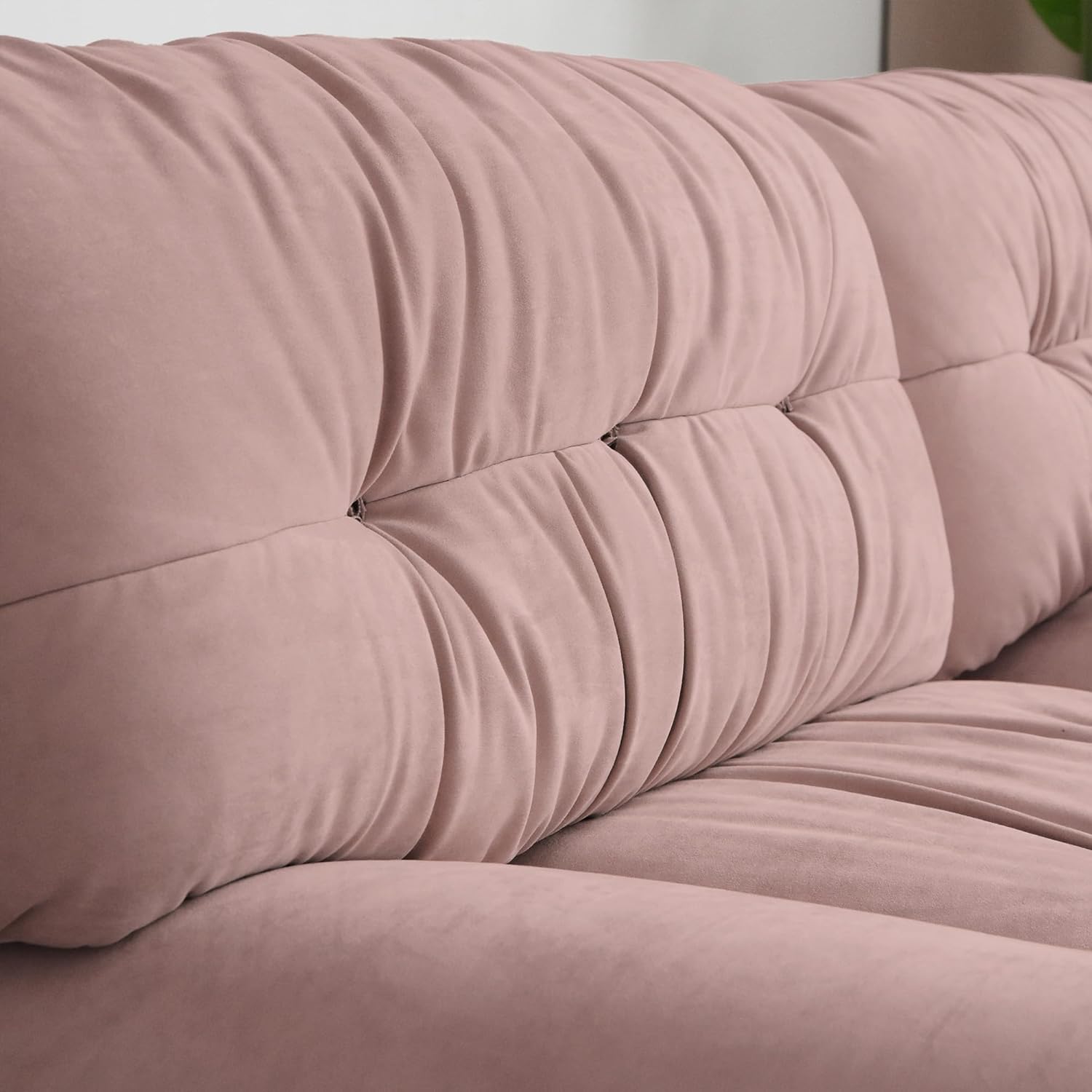 Sofás seccionales cómodos de 105 pulgadas, sofá de 3 plazas más grande con 2 almohadas, sofá minimalista, sofá moderno para sala de estar,