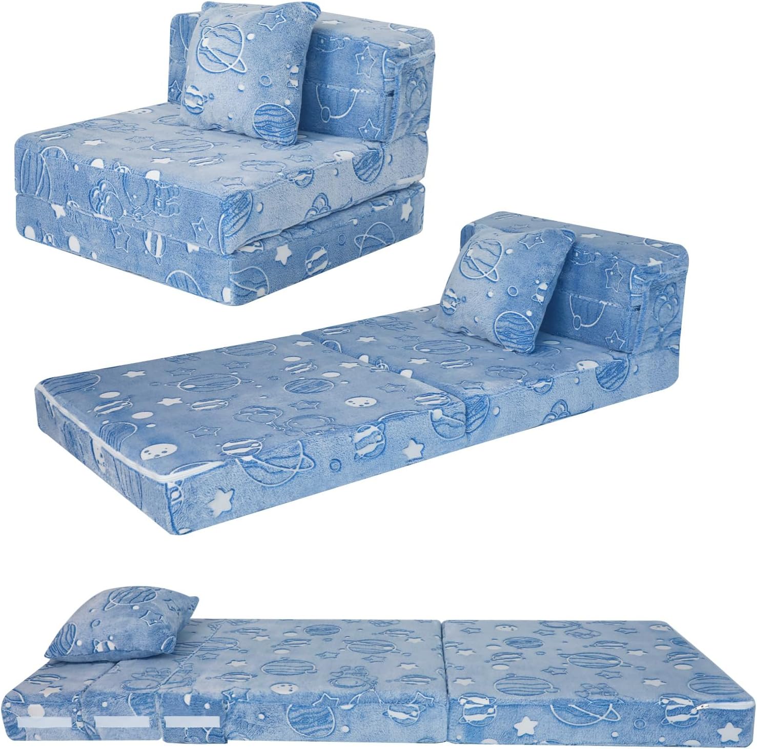 Sofá cama plegable para niños, colchón plegable brillante para niños, sofá plegable para niños, futón, cama plegable para niños, colchón plegable