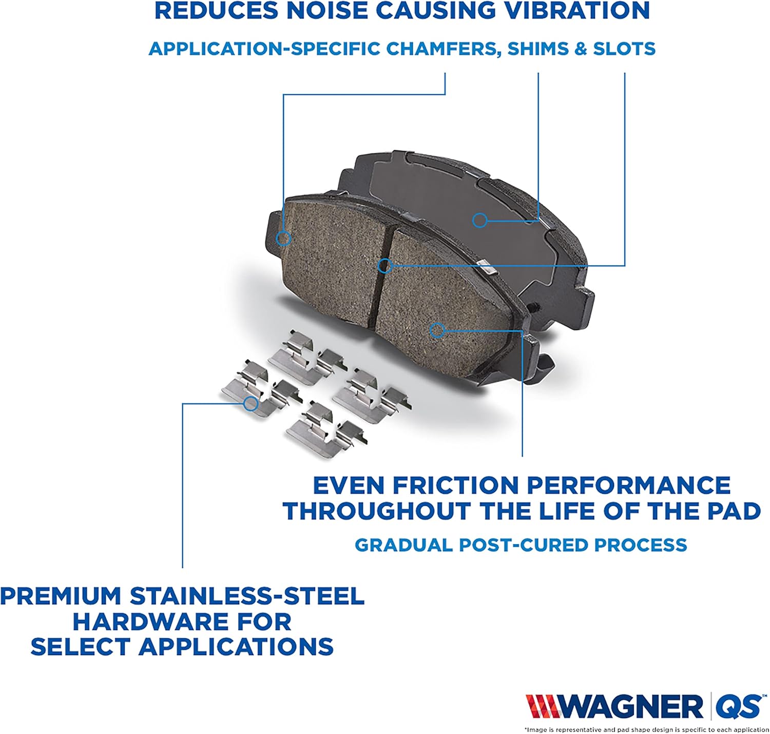 Wagner QuickStop ZD1302 Juego de pastillas de freno de disco traseras para Kia Sedona 2016