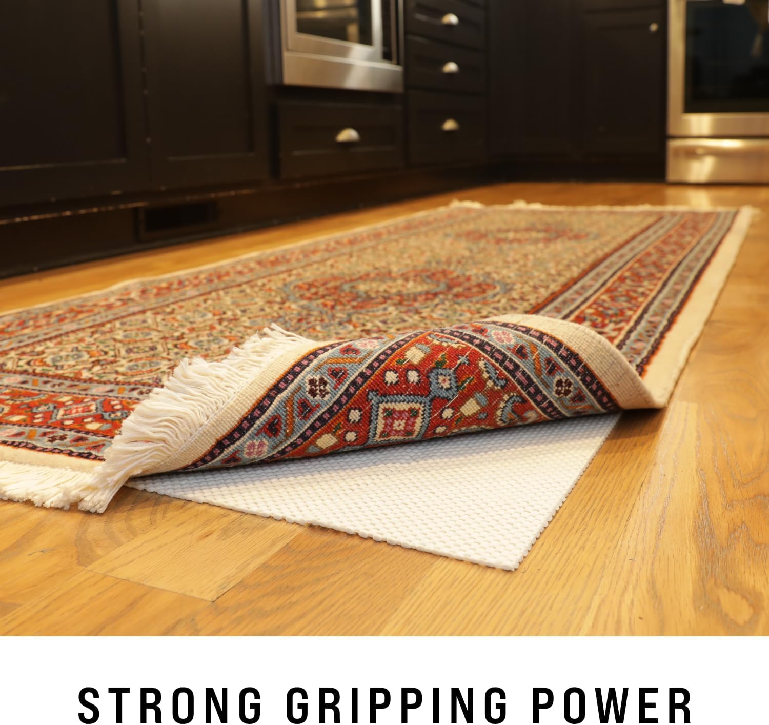 Grip-It Super Stop – Almohadilla acolchada antideslizante para alfombras de área y alfombras de pasillo, agarre de alfombra para suelos de madera