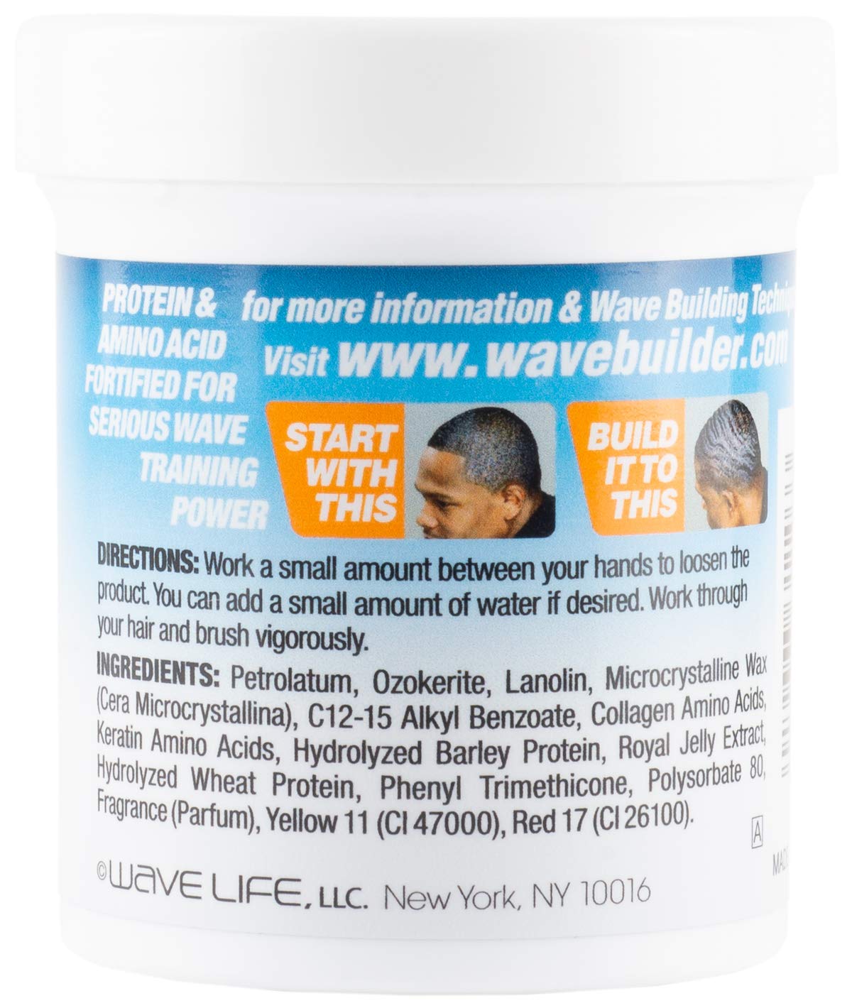 WaveBuilder Pomada formadora de ondas profundas  Fórmula original construye, crea, sujeta, define las ondas del cabello, 3 onzas