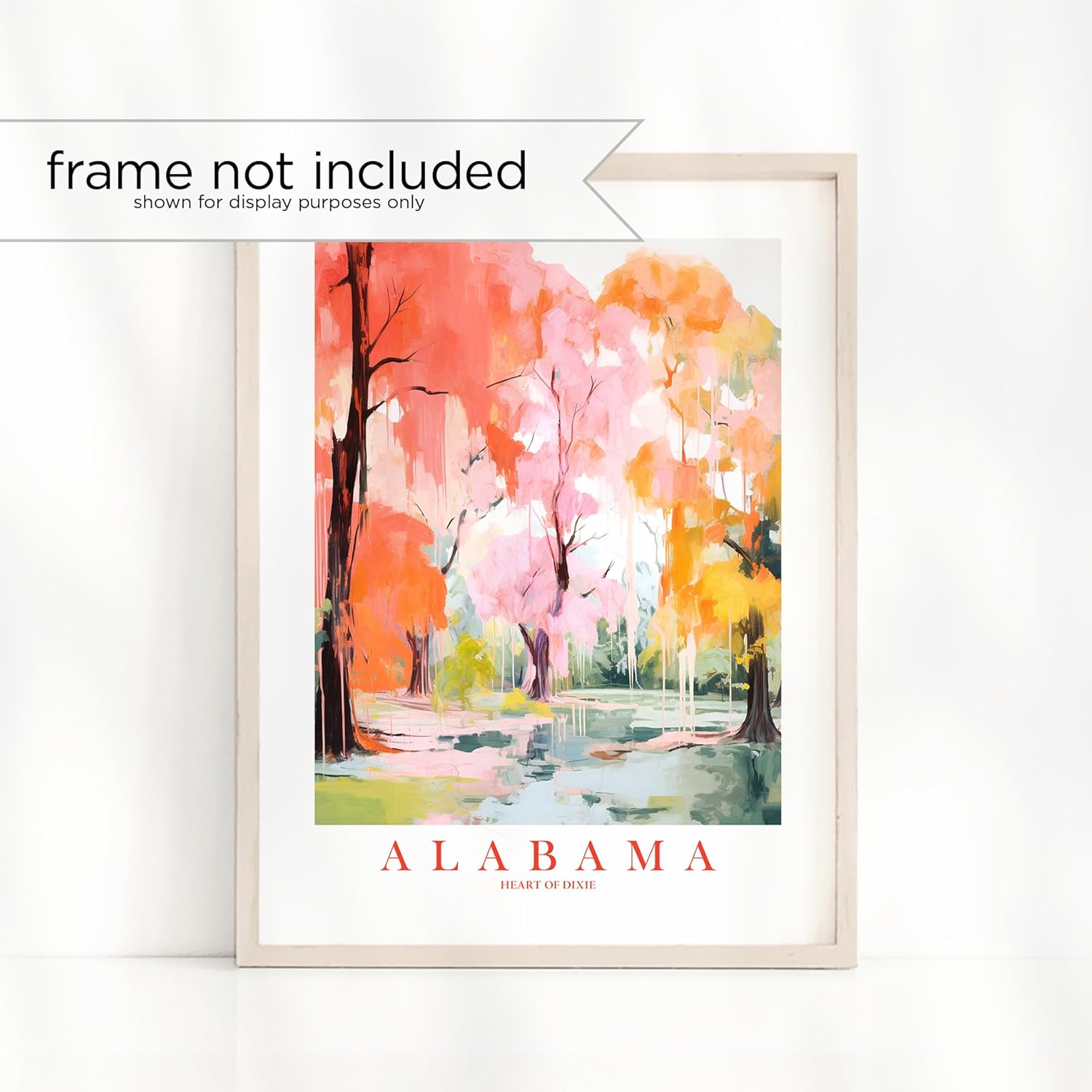 Alabama Travel Print Souvenir AL Nature Wall Art Landscape Poster Scenic Vista (8×10 inches)