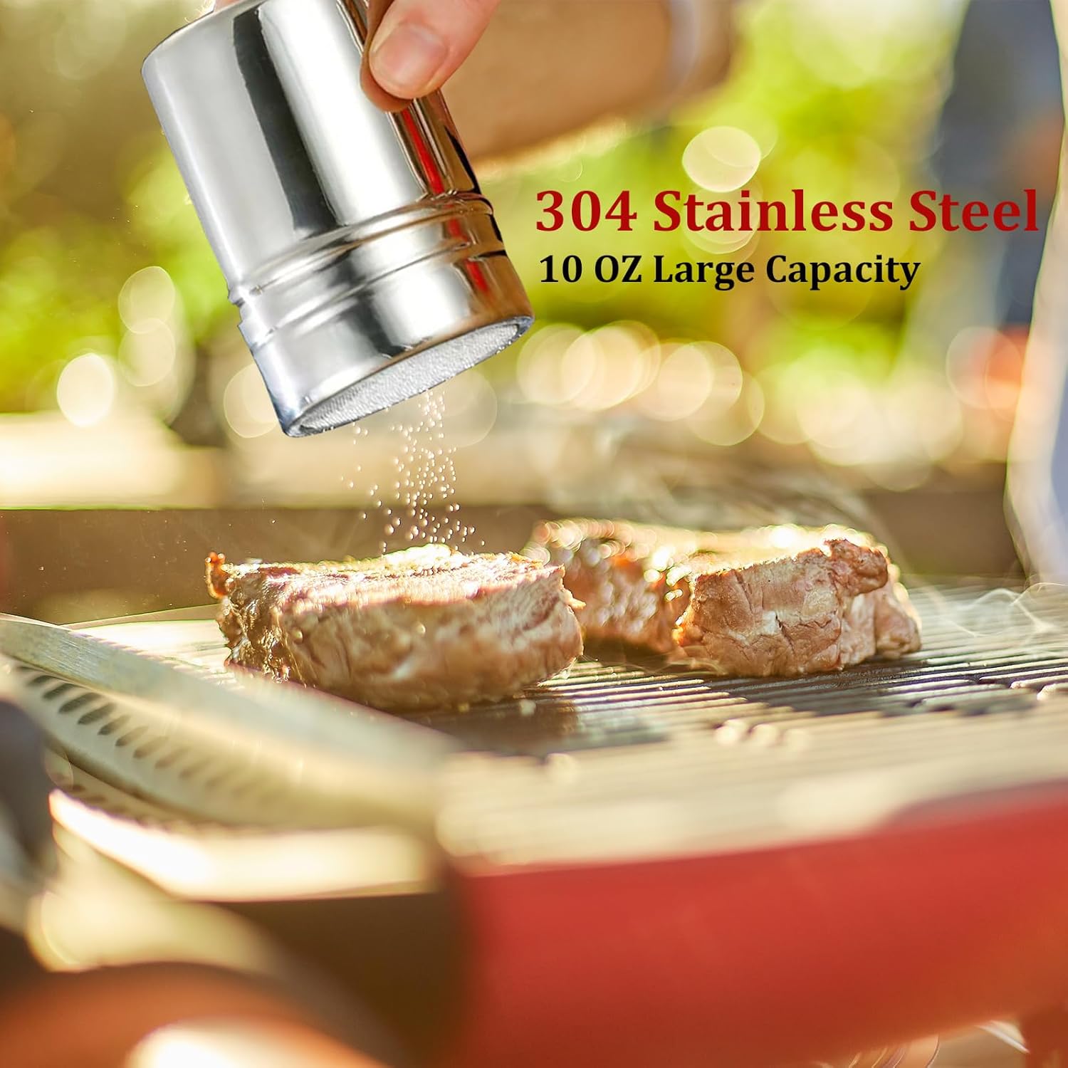 Juego de 4 accesorios de plancha para Blackstone, kit de prensa de hamburguesas de acero inoxidable, espátula para parrilla y coctelera de especias,