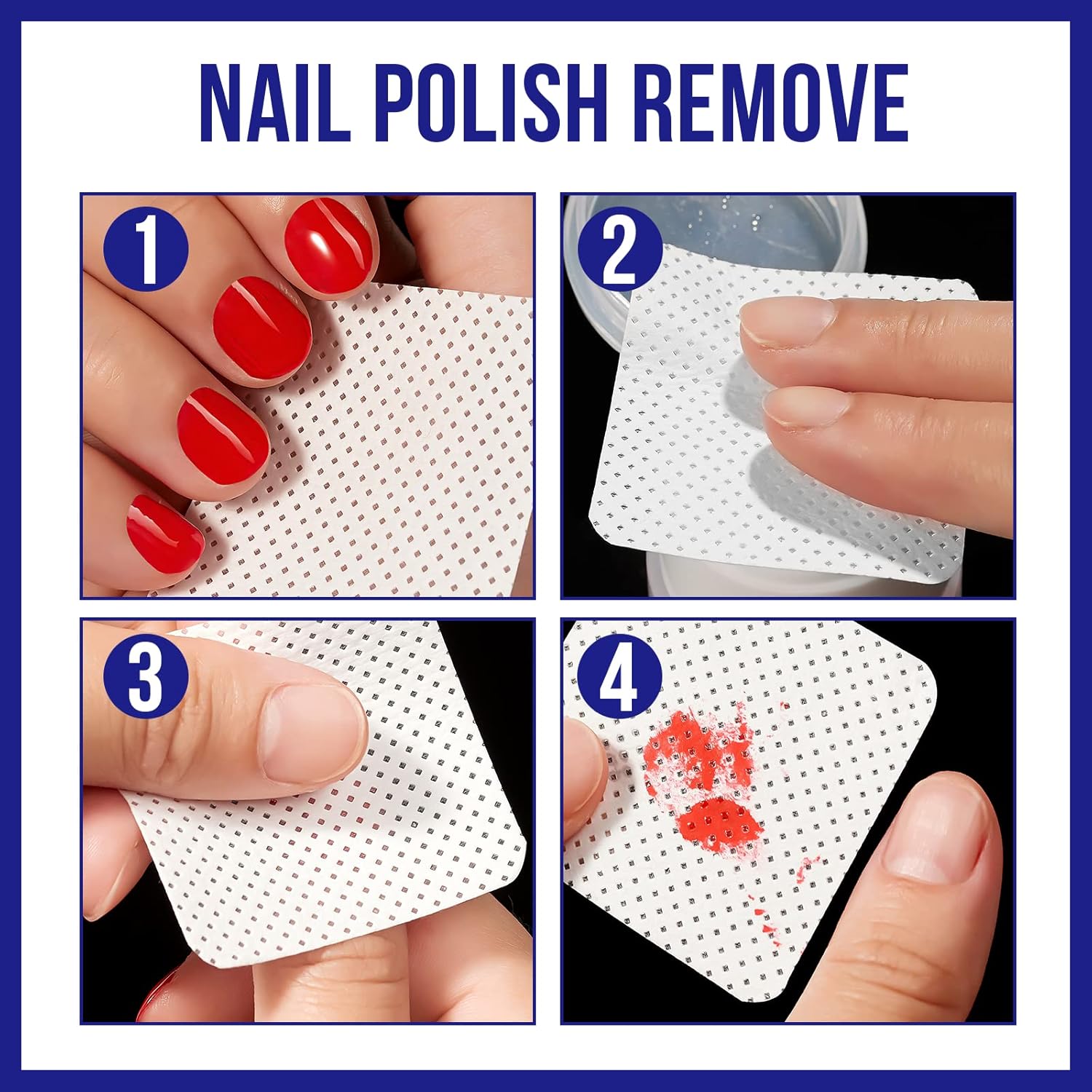 Makartt Lint Free Nail Wipes, 500Pcs Gel Nail Polish Remover Wipes, Super Absorbent Soft Nail Polish Remover Pads, Cleaning Wipes for Nails Glue,
