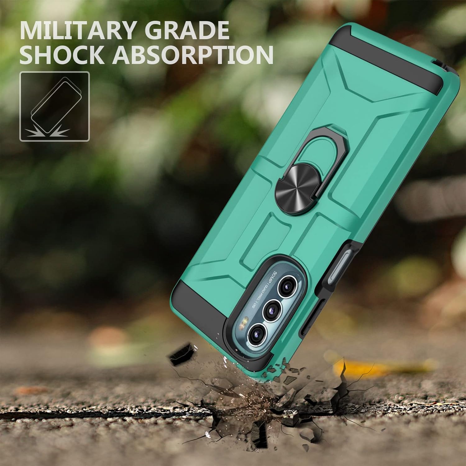Funda para Moto G Stylus 5G (2022), con 2 protectores de pantalla HD, carcasa híbrida de policarbonato duro suave, goma TPU suave, a prueba de