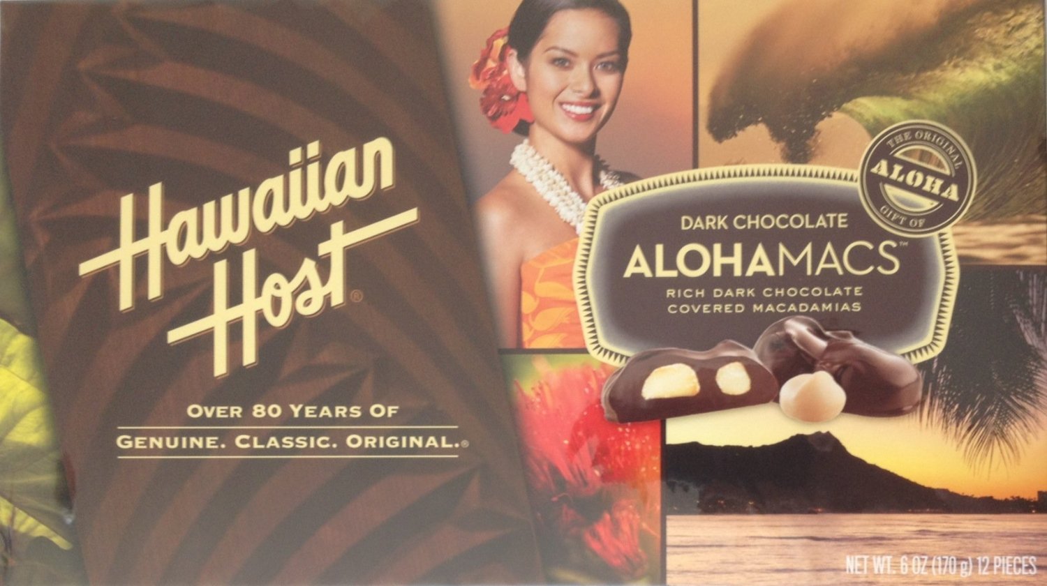 Hawaiian Host AlohaMacs – Caja de chocolate oscuro de 6 onzas (paquete de 3)