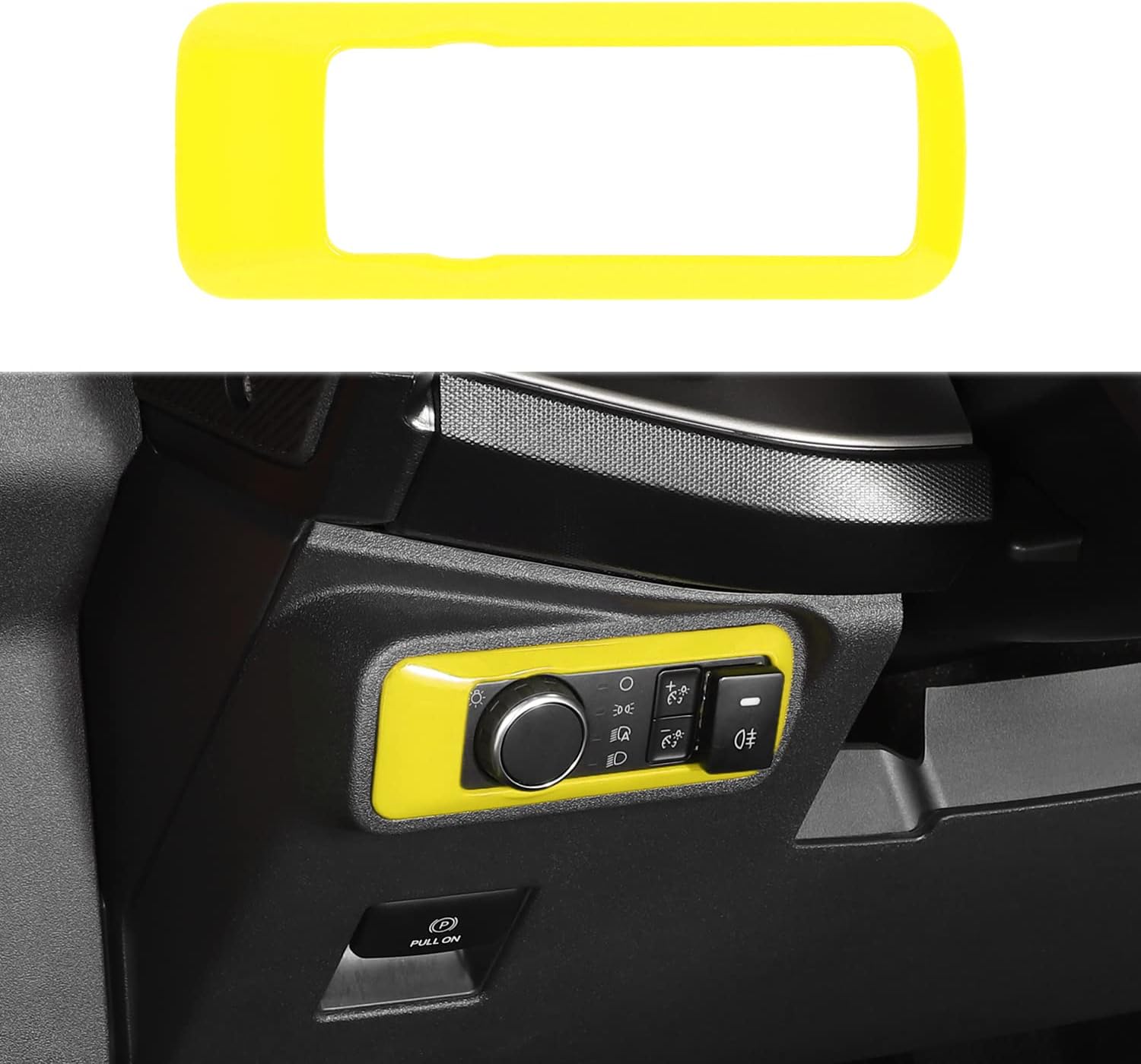 Cubierta de botón para interruptor de faros delanteros Bronco, ajuste del panel del interruptor de la lámpara de los faros delanteros compatible con