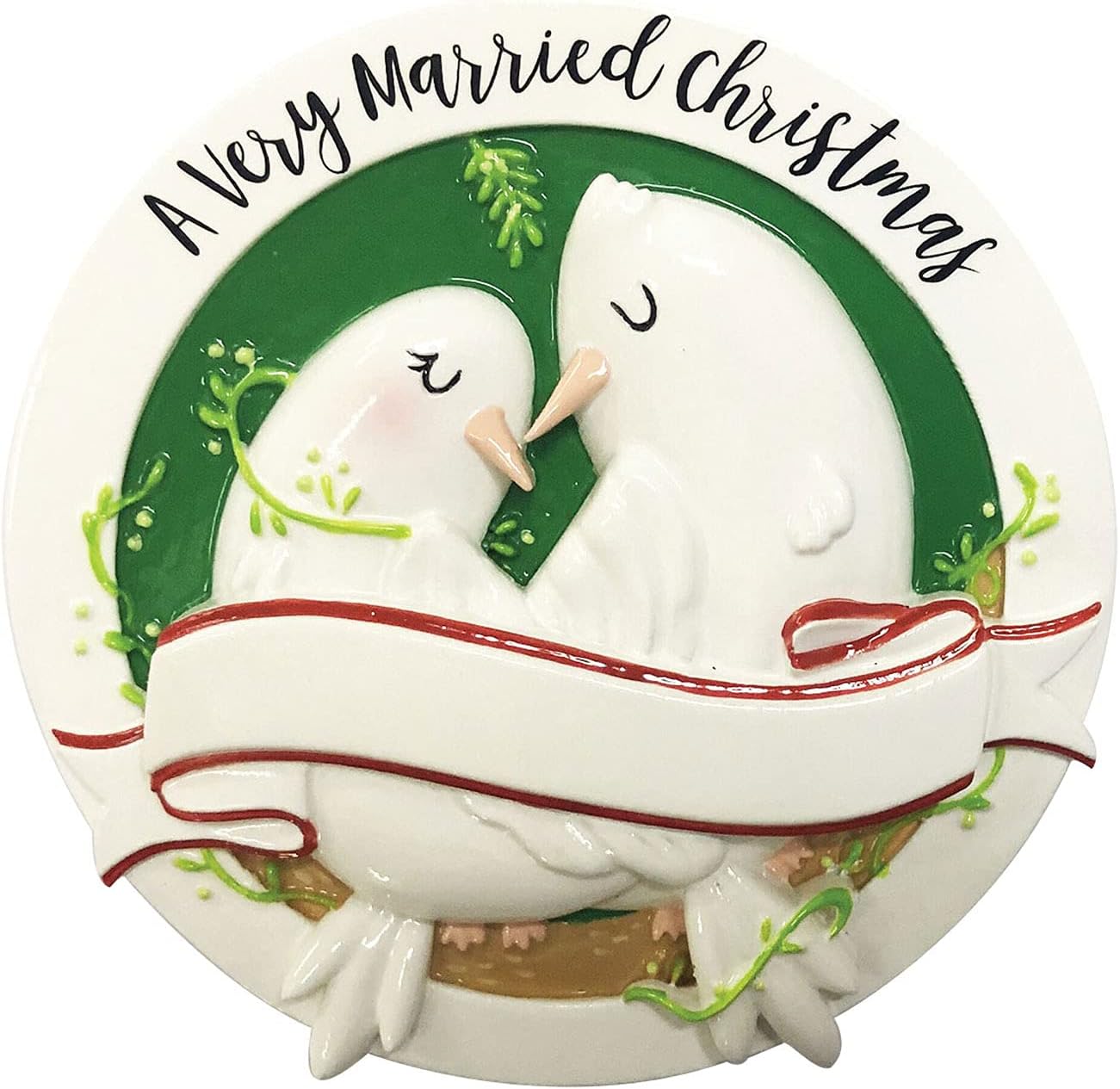 Adornos de boda personalizados, adorno de palomas de amor, adornos de señor señora 2022, adorno de boda de nuestra primera Navidad 2022, adorno de