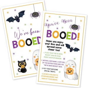 Juego de fiesta de Halloween, hemos sido abucheados, juego You’ve Been BOOED, 40 tarjetas de juego por juego, para la familia, la oficina o el Juego de fiesta de Halloween, hemos sido abucheados, juego You’ve Been BOOED, 40 tarjetas de juego por juego, para la familia, la oficina o el