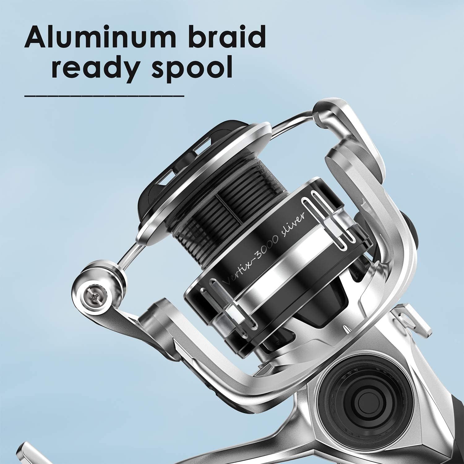 Tempo Vertix Spinning Reel, Smooth 10+1 Stainless BB Fishing Reels for Freshwater, Ultralight Graphite Frame with Carbon Fiber 20LBs Drag Max, 6.21