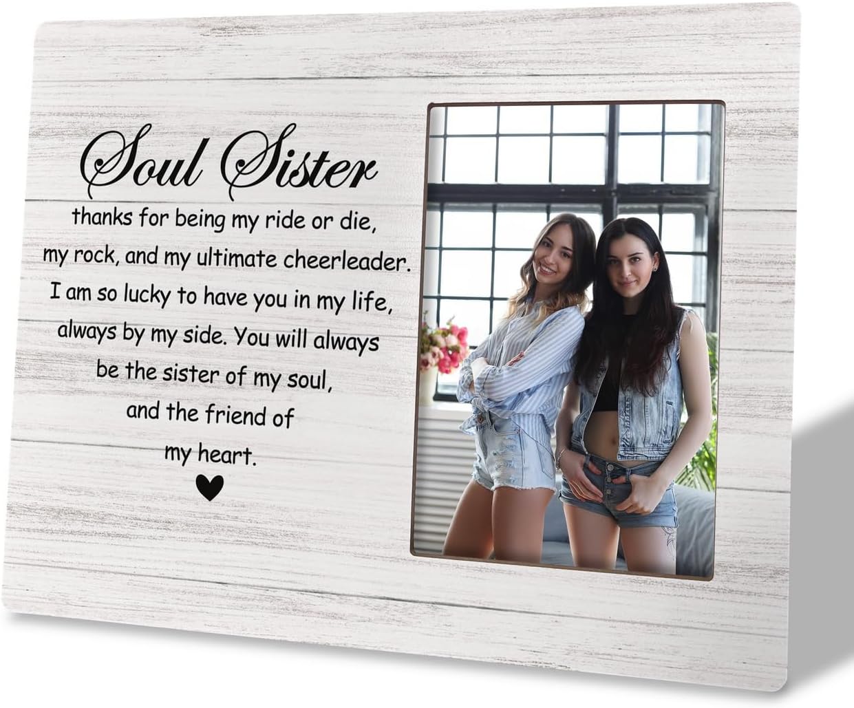 Regalo para amigas, regalo de marco de fotos de madera, regalo ideal para mejores amigos, regalo de marco de fotos de amistad, regalo de cumpleaños